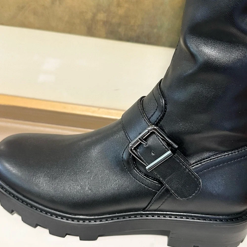 🌸MARC FISHER🌸 Ganven Lug Sole Biker Thigh-High Boots in Black  Size: 7.5